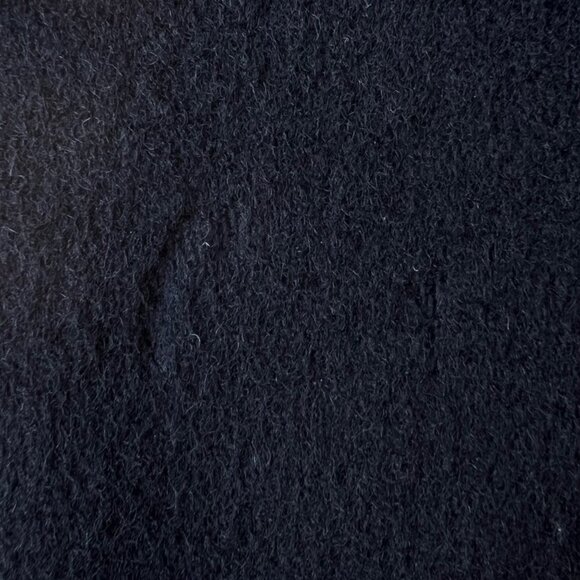 Black Wool Blend Long Dress Coat Leopard Collar Money Vintage Size XL - ‎  READ - Picture 5 of 5